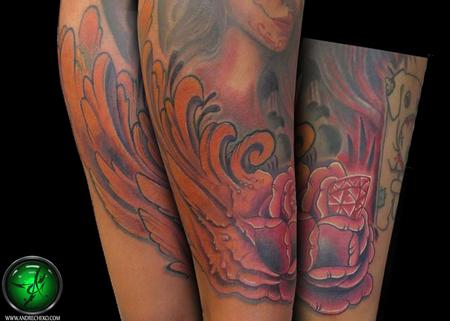 Andre Cheko - Organic rose tattoo